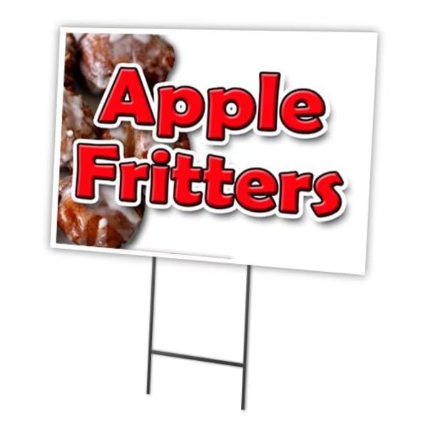 Apple Fritters Yard Sign & Stake outdoor plastic coroplast window, C-1216-DS-Apple Fritters, Signmission, Mfr#: C-1216-DS-Apple Fritters